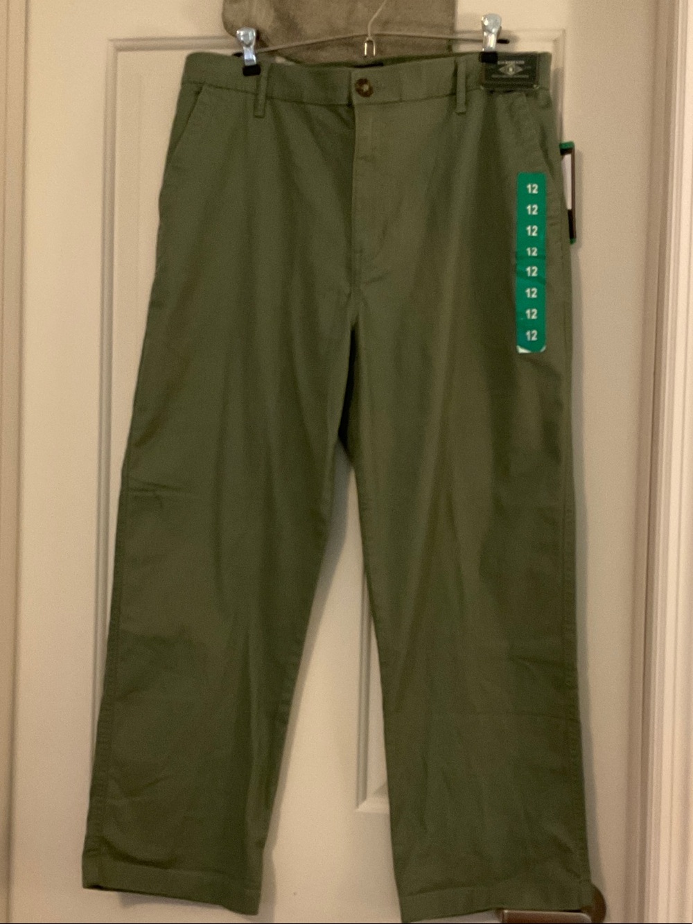 GH BASS WOMENS Olive Green Chino Straight/Ankle Fit Pants NWTS 12